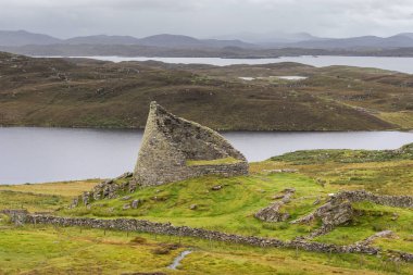 Dun Carloway Broch Lewis Adası, Outer Hebrider, İskoçya