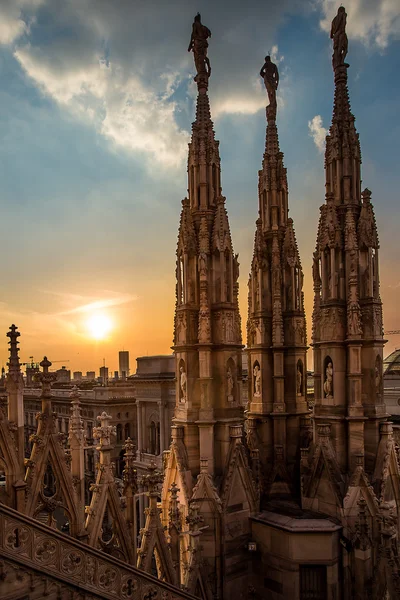 Çatı ünlü Milan Katedrali, İtalya