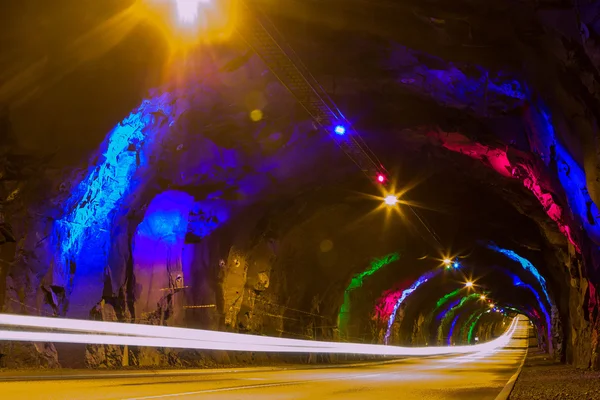 Подземный тоннель, Фарерские острова — стоковое фото