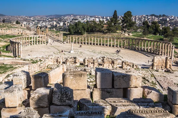 Jerash, reruntuhan kuno kekaisaran Romawi. Jordan — Stok Foto
