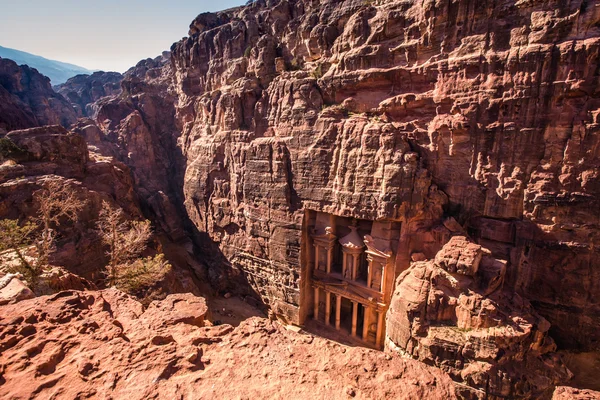 Schatkist gebouw, Petra, Jordan — Stockfoto