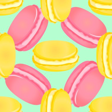 Bademli kurabiye ile şirin seamless modeli