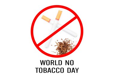 Dünya Hayır tütün günü için hiçbir yasaktır tasarım belirtileri.