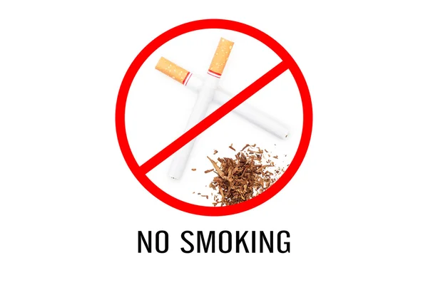 Tecken på ingen rökning design för världen rökfria dagen. Stockbild