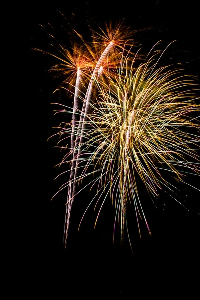 Firework streaks in the night sky. — Stock Photo, Image