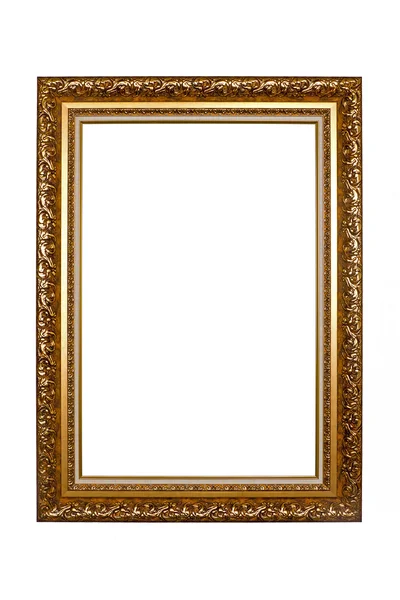 Beyaz arka plan üzerinde izole eski ahşap fotoğraf çerçevesi.