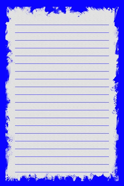 Papel de caderno de textura branca sobre fundo azul . — Fotografia de Stock