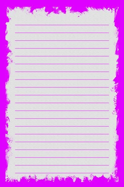 White texture notebook paper on pink background. — ストック写真