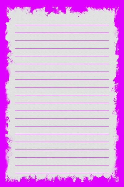White texture notebook paper on pink background.