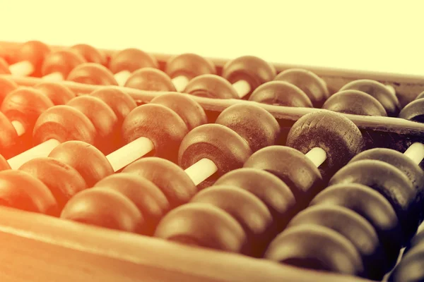 Vintage tarzı - ahşap abacus boncuk yakın. Seçici foc