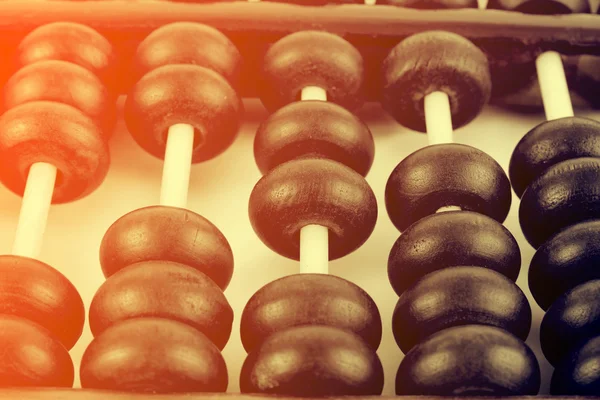 Vintage tarzı - ahşap abacus boncuk yakın. Seçici foc