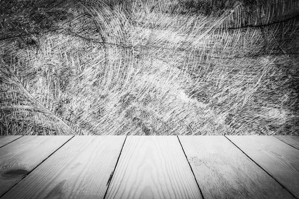 Schwarz-weiße Holz-Textur für Hintergrund. — Stockfoto