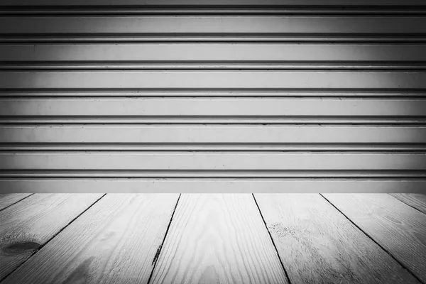 Puertas correderas de acero blanco y negro, puerta corredera de chapa metálica tex — Foto de Stock