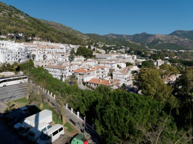 Mijas köyünün tepesinden panoramik manzara