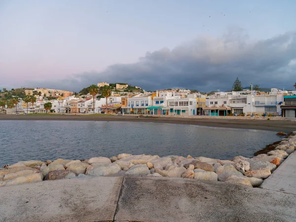 Malaga Espanja Joulukuuta 2018 Näkymä Pedregalejo Beachin Kylään — kuvapankkivalokuva