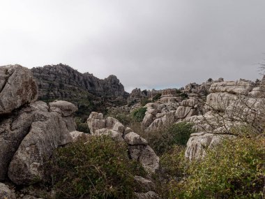 El Torcal de Antequera Doğal Parkı Görünümü.