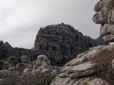 El Torcal de Antequera Doğal Parkı Görünümü.
