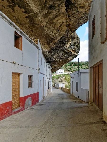 Vista Calles Casas Rocas Setenil Las Bodegas — Foto de Stock