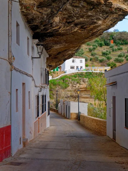 Vista Calles Casas Rocas Setenil Las Bodegas — Foto de Stock