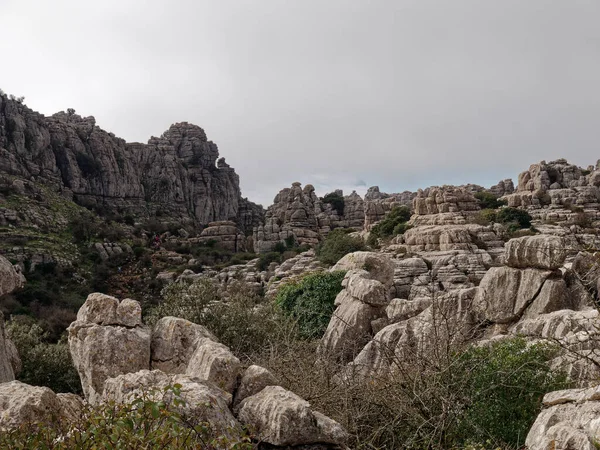 Vista Del Parque Natural Torcal Antequera — Foto de Stock