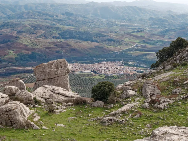 Vista Aérea Desde Cima Ciudad Antequera España — Foto de Stock