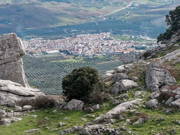 Vista Aérea Desde Cima Ciudad Antequera España — Foto de Stock