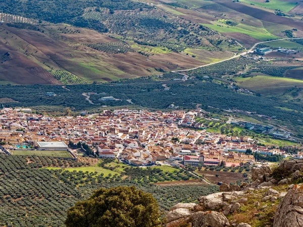 Vista Panorámica Desde Alto Ciudad Antequera España — Foto de Stock