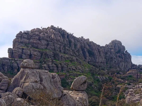 Vista Del Parque Natural Torcal Antequera — Foto de Stock