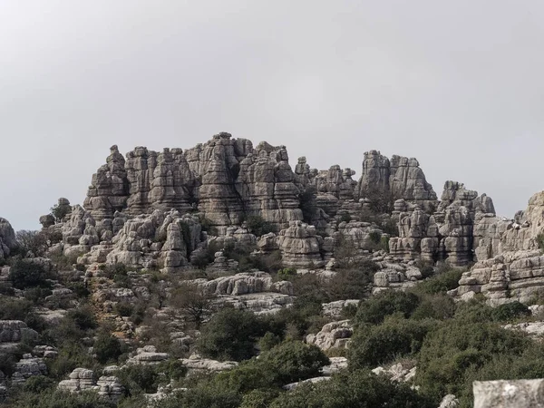 Vista Del Parque Natural Torcal Antequera — Foto de Stock