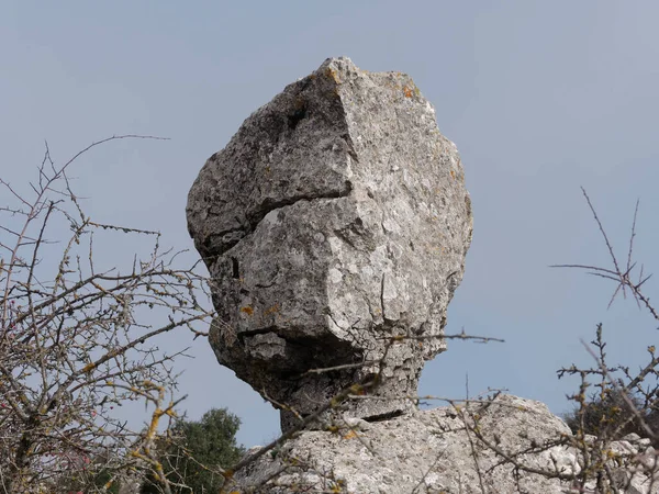 Вид Унікальний Камінь Природному Парку Торкал Антекера — стокове фото