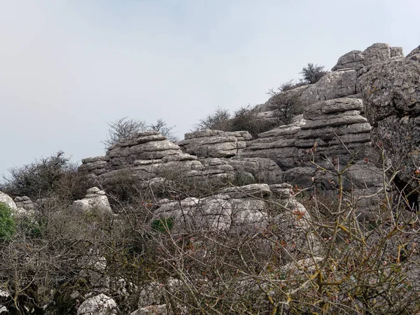 Άποψη Του Torcal Antequera Φυσικό Πάρκο — Φωτογραφία Αρχείου