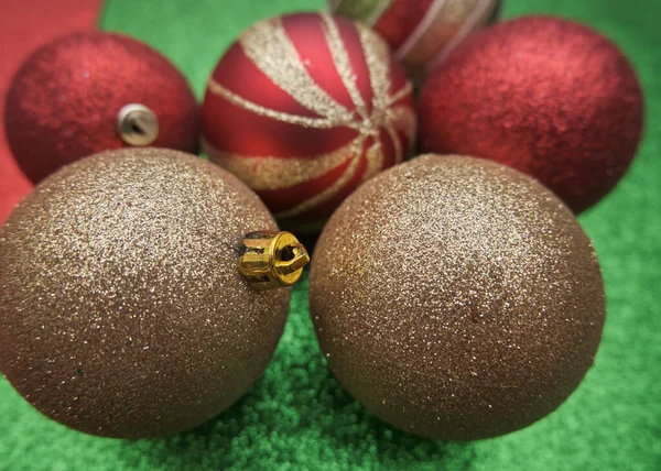 Vue Rapprochée Groupe Boules Noël — Photo