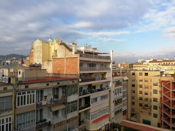 Barcelona şehrinin Panoramik bir görüntüsü