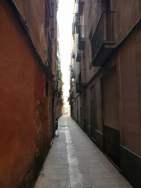 Barcelona Hiszpania Grudnia 2017 Widok Średniowieczną Dzielnicę Gotycką Barcelonie — Zdjęcie stockowe