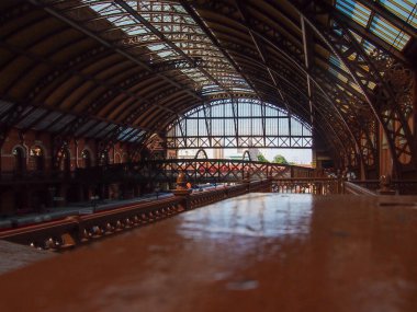 SAO PAULO, BRAZIL - 4 Mayıs 2014: Sao Paulo şehir merkezindeki Luz Tren İstasyonu.