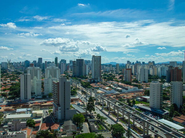 Aerial view of Brooklin neighborhood in Sao Paulo.