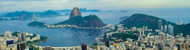 Sugar Somun ve Botafogo Körfezi 'nin eşsiz panoramik manzarası.