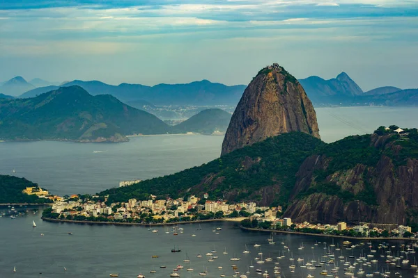 High Angle View Sugar Loaf Botafogo Beach Rio Janeiro — Stock Photo, Image