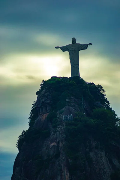 Θέα Από Μακριά Από Corcovado Στο Ρίο Ντε Τζανέιρο — Φωτογραφία Αρχείου