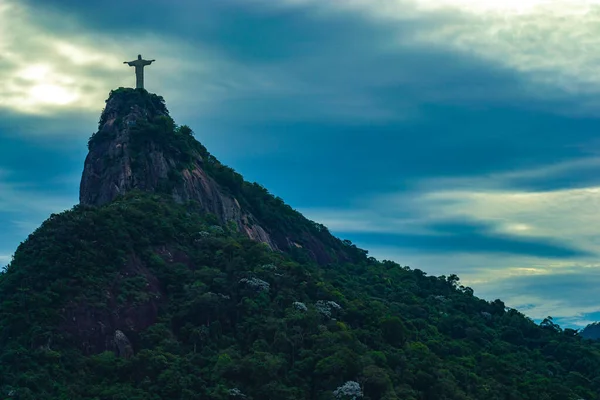 Widok Daleka Corcovado Rio Janeiro — Zdjęcie stockowe