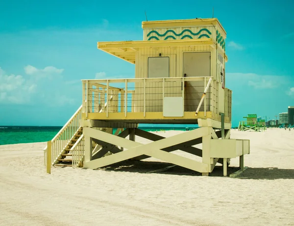 Blick Auf Rettungswache Strand Von Miami — Stockfoto