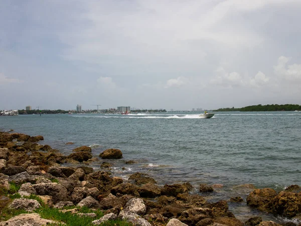 Blick Auf Die Küste Strand Von Miami — Stockfoto