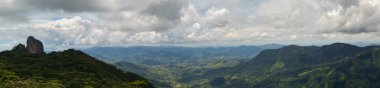 Campos do Jordao 'nun panoramik görüntüsü 