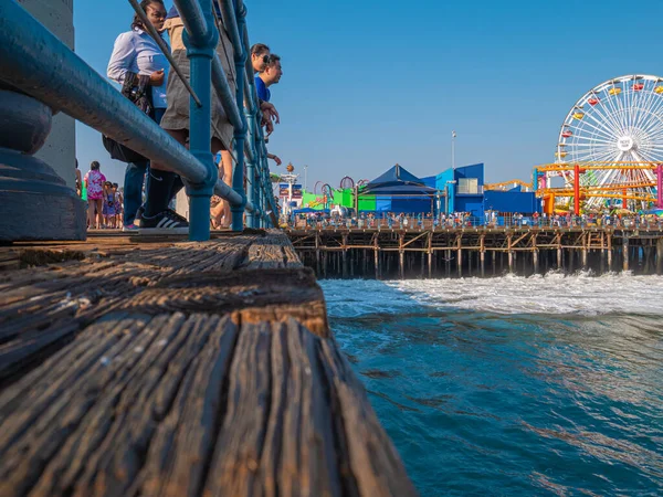 Los Ángeles Junio 2016 Vista Del Famoso Muelle Santa Mónica — Foto de Stock