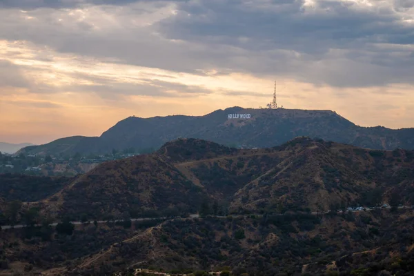 Bela Vista Das Colinas Hollywood Verão Pôr Sol — Fotografia de Stock