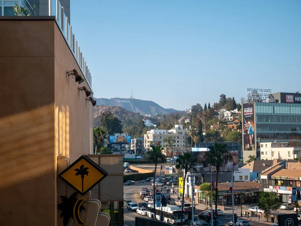 Los Angeles Usa 2016年6月28日 ハリウッドの看板を背景にした街の景色 — ストック写真