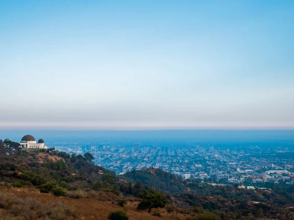 Vista Panorâmica Observatório Griffith Cidade Los Angeles — Fotografia de Stock