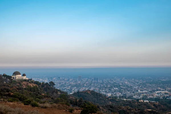 Vista Panorâmica Observatório Griffith Cidade Los Angeles — Fotografia de Stock