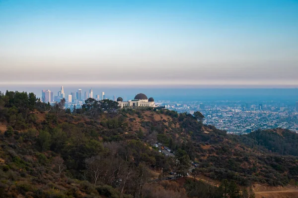 Vista Panorâmica Observatório Griffith Cidade Los Angeles — Fotografia de Stock