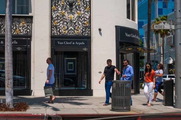 Los Ángeles Junio 2016 Vista Personas Caminando Centro Los Ángeles — Foto de Stock